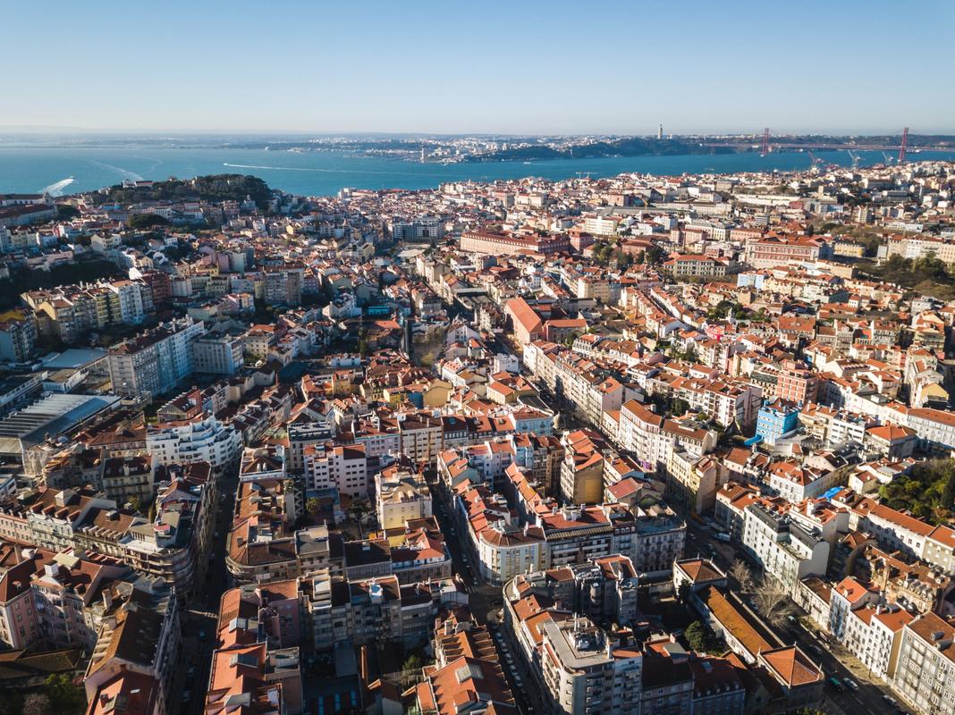 imagem ilustrativa aérea Lisboa